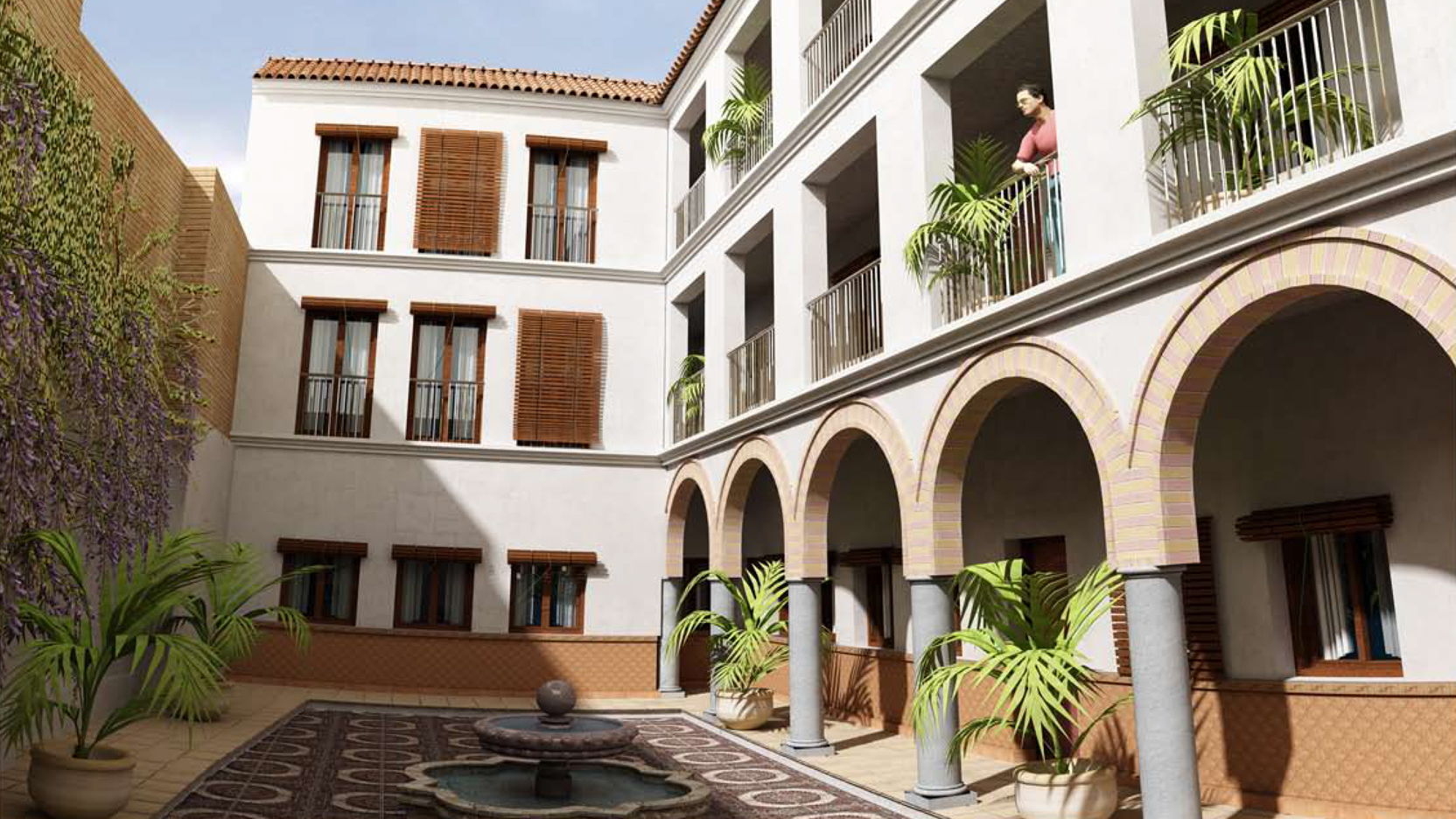 Visualización de patio interior